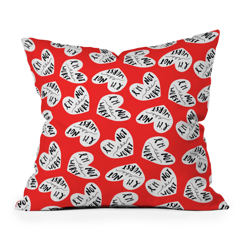Craft Boner Not the worst print Outdoor Throw Pillow