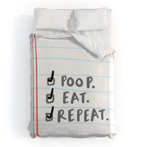 Craft Boner Poop eat repeat Duvet Cover
