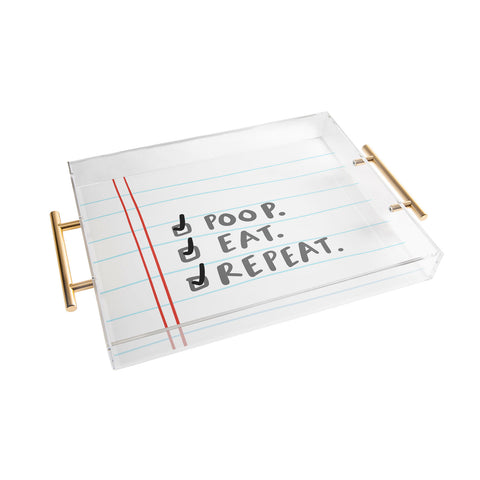 Craft Boner Poop eat repeat Acrylic Tray