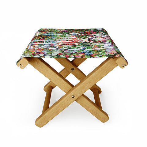 Craft Boner Shit could be worse floral typography Folding Stool
