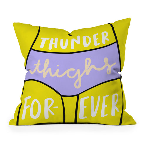 Craft Boner Thunder thighs forever Outdoor Throw Pillow