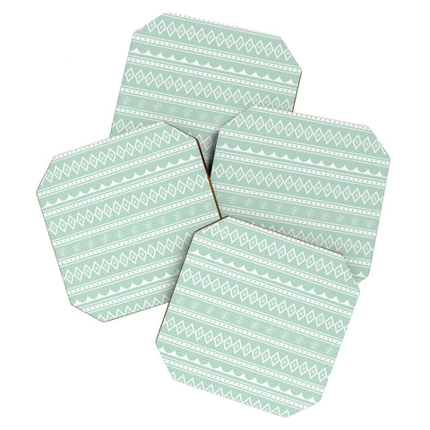 CraftBelly Retro Holiday Mint Coaster Set
