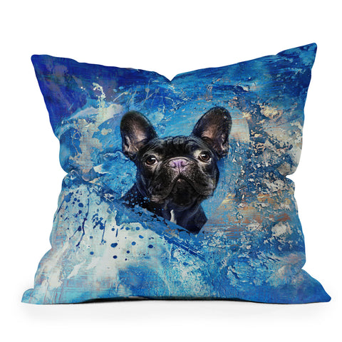 Creativemotions French Bulldog Frenchie Dog Outdoor Throw Pillow