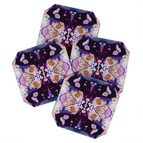 Crystal Schrader Carnaval Violet Coaster Set