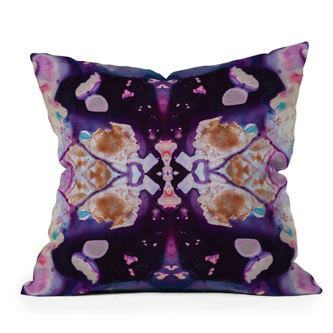 Crystal Schrader Carnaval Violet Outdoor Throw Pillow