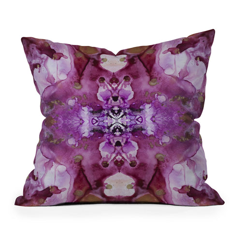Crystal Schrader Infinity Orchid Outdoor Throw Pillow