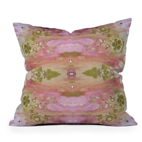 Crystal Schrader Pink Bubblegum Outdoor Throw Pillow