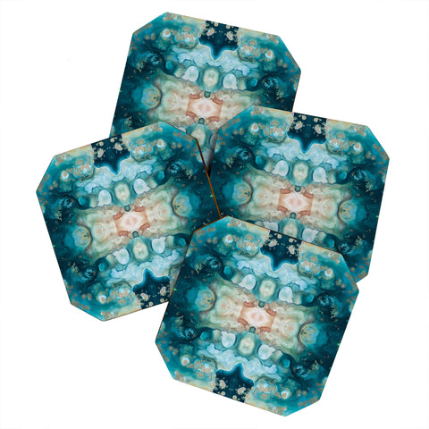 Crystal Schrader Sea Garden Coaster Set