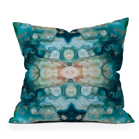 Crystal Schrader Sea Garden Outdoor Throw Pillow