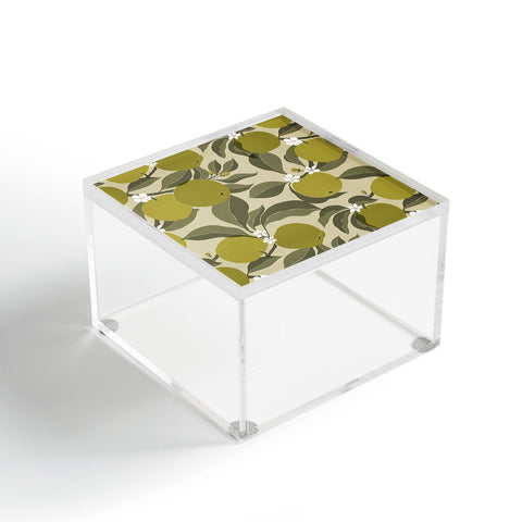 Cuss Yeah Designs Abstract Green Apples Acrylic Box