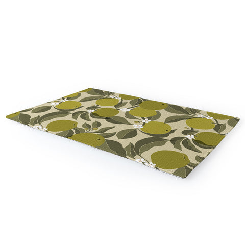 Cuss Yeah Designs Abstract Green Apples Area Rug