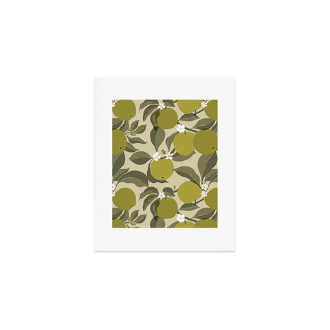 Cuss Yeah Designs Abstract Green Apples Art Print