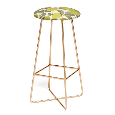 Cuss Yeah Designs Abstract Green Apples Bar Stool