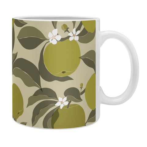 Cuss Yeah Designs Abstract Green Apples Coffee Mug