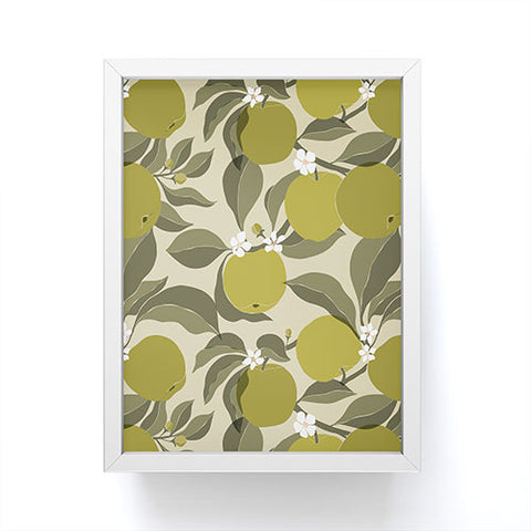 Cuss Yeah Designs Abstract Green Apples Framed Mini Art Print