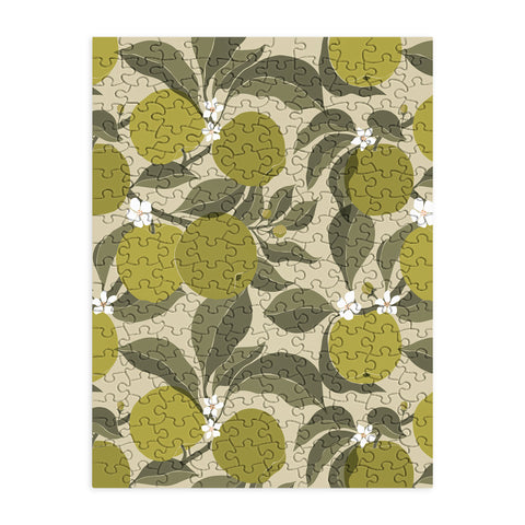 Cuss Yeah Designs Abstract Green Apples Puzzle