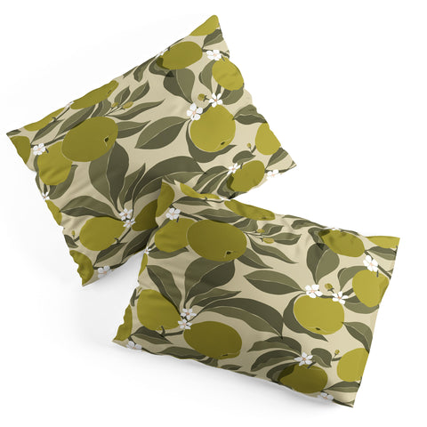 Cuss Yeah Designs Abstract Green Apples Pillow Shams