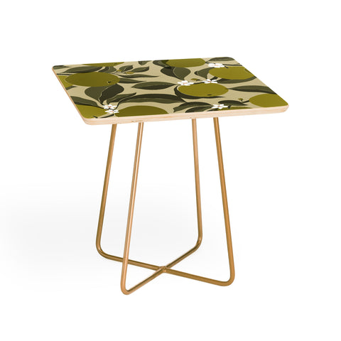 Cuss Yeah Designs Abstract Green Apples Side Table