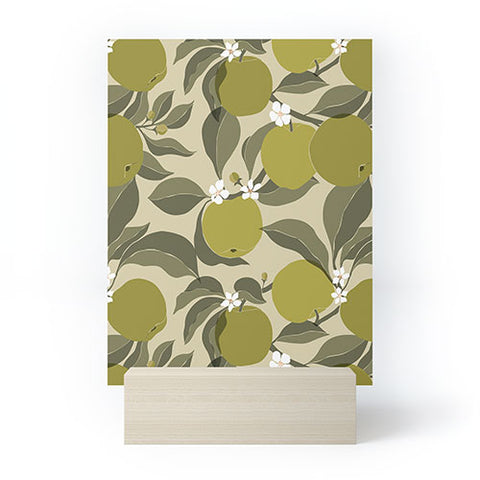 Cuss Yeah Designs Abstract Green Apples Mini Art Print