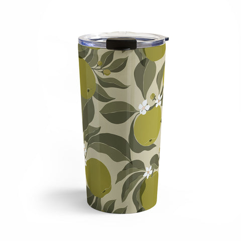 Cuss Yeah Designs Abstract Green Apples Travel Mug