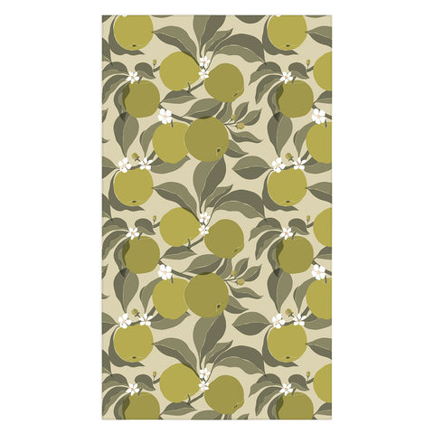 Cuss Yeah Designs Abstract Green Apples Tablecloth