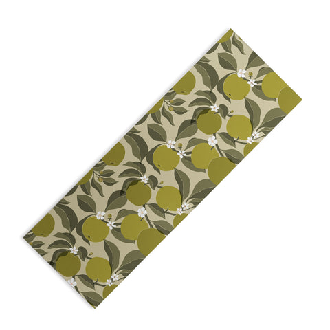 Cuss Yeah Designs Abstract Green Apples Yoga Mat