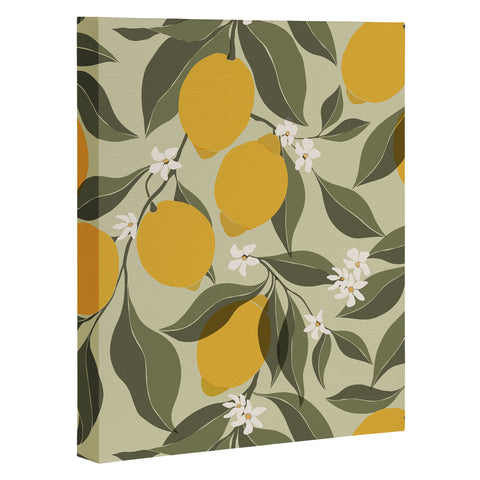 Cuss Yeah Designs Abstract Lemons Art Canvas