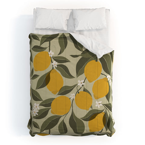 Cuss Yeah Designs Abstract Lemons Comforter