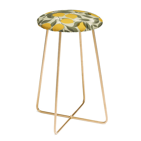 Cuss Yeah Designs Abstract Lemons Counter Stool