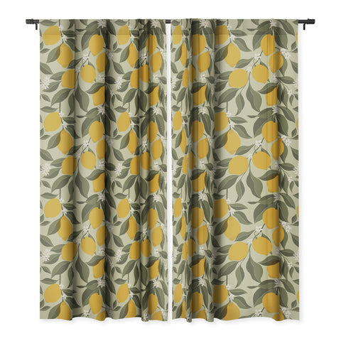 Cuss Yeah Designs Abstract Lemons Blackout Window Curtain