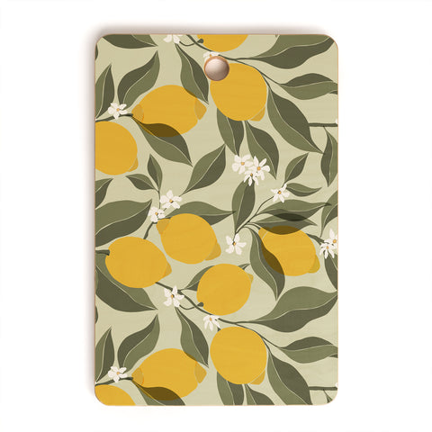 Cuss Yeah Designs Abstract Lemons Cutting Board Rectangle