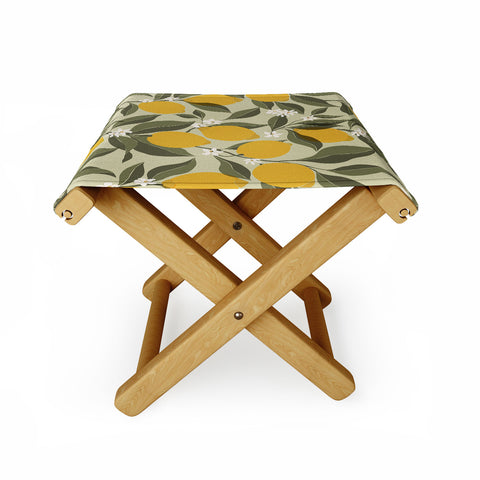Cuss Yeah Designs Abstract Lemons Folding Stool