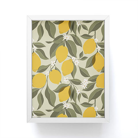Cuss Yeah Designs Abstract Lemons Framed Mini Art Print