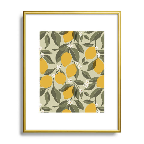 Cuss Yeah Designs Abstract Lemons Metal Framed Art Print