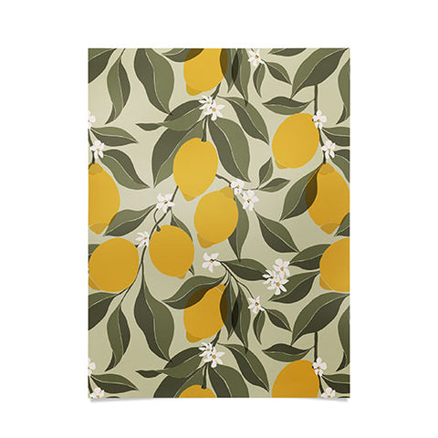 Cuss Yeah Designs Abstract Lemons Poster