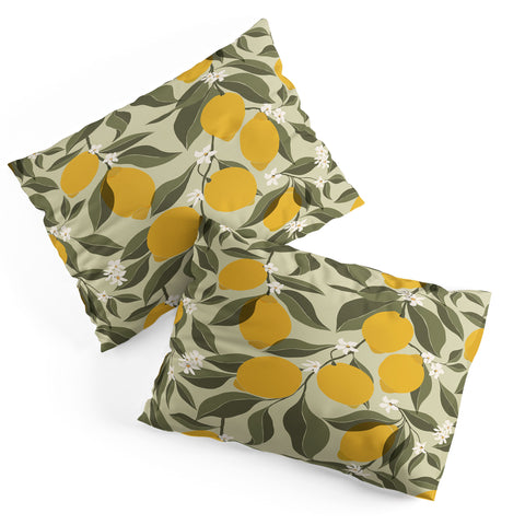 Cuss Yeah Designs Abstract Lemons Pillow Shams