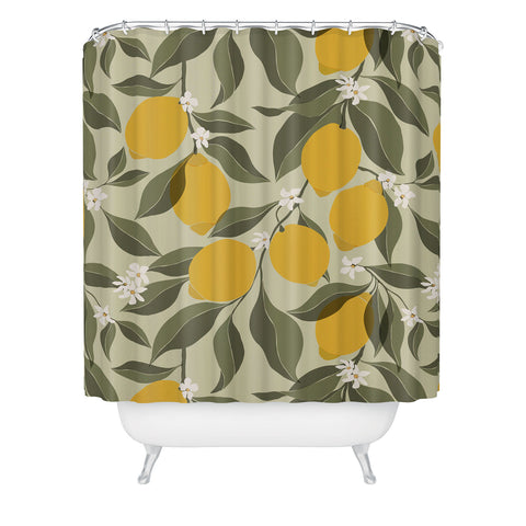 Cuss Yeah Designs Abstract Lemons Shower Curtain
