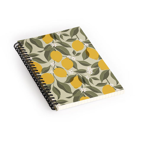 Cuss Yeah Designs Abstract Lemons Spiral Notebook