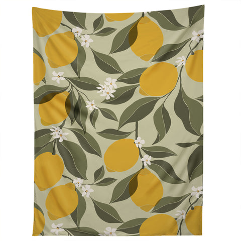 Cuss Yeah Designs Abstract Lemons Tapestry