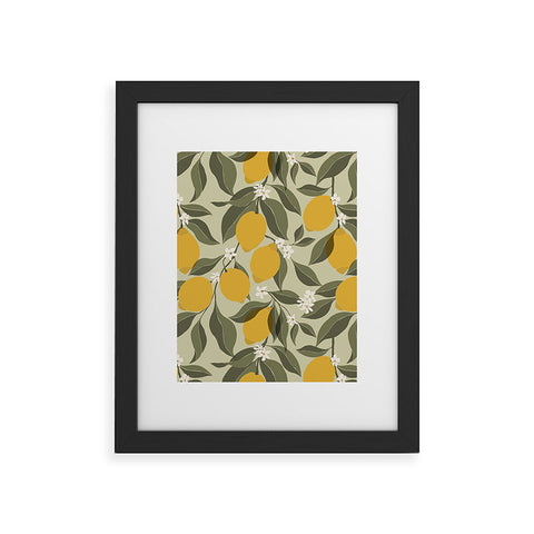Cuss Yeah Designs Abstract Lemons Framed Art Print
