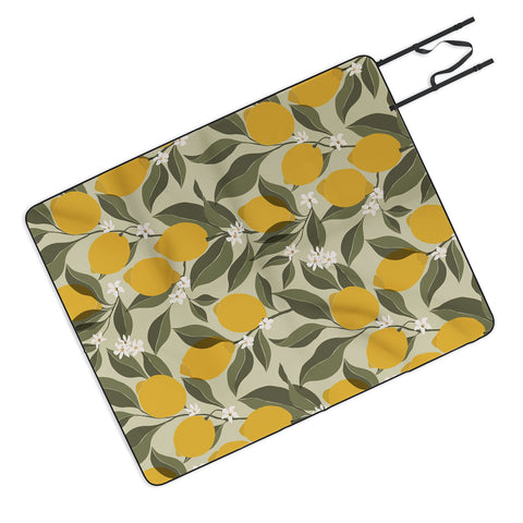 Cuss Yeah Designs Abstract Lemons Picnic Blanket