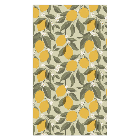 Cuss Yeah Designs Abstract Lemons Tablecloth