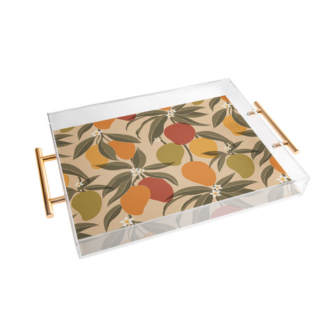 Cuss Yeah Designs Abstract Mangoes Acrylic Tray