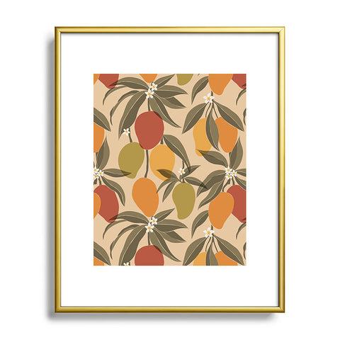 Cuss Yeah Designs Abstract Mangoes Metal Framed Art Print