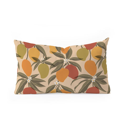 Cuss Yeah Designs Abstract Mangoes Oblong Throw Pillow