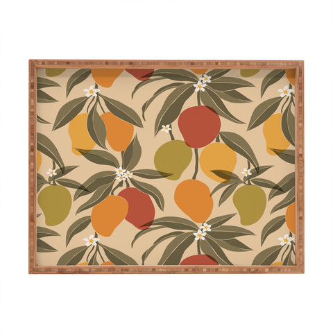 Cuss Yeah Designs Abstract Mangoes Rectangular Tray