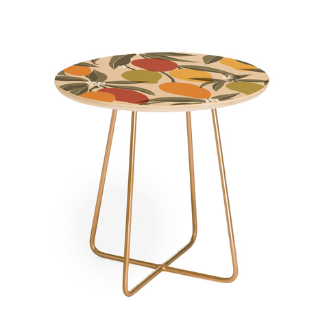 Cuss Yeah Designs Abstract Mangoes Round Side Table