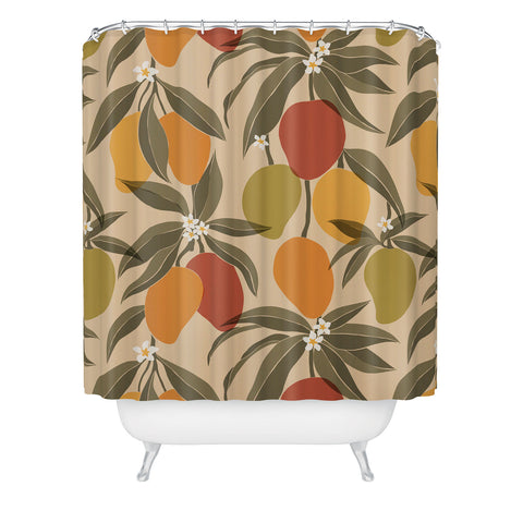 Cuss Yeah Designs Abstract Mangoes Shower Curtain