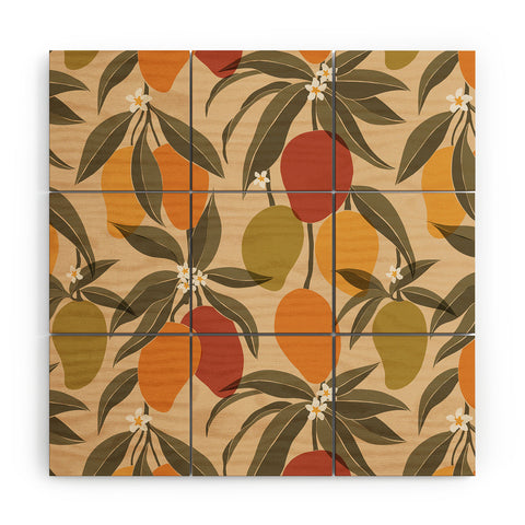 Cuss Yeah Designs Abstract Mangoes Wood Wall Mural