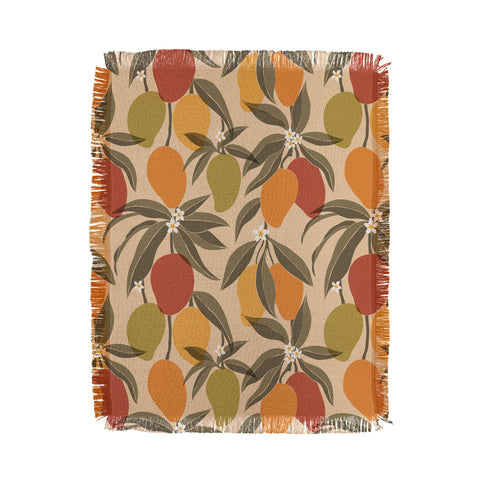Cuss Yeah Designs Abstract Mangoes Throw Blanket